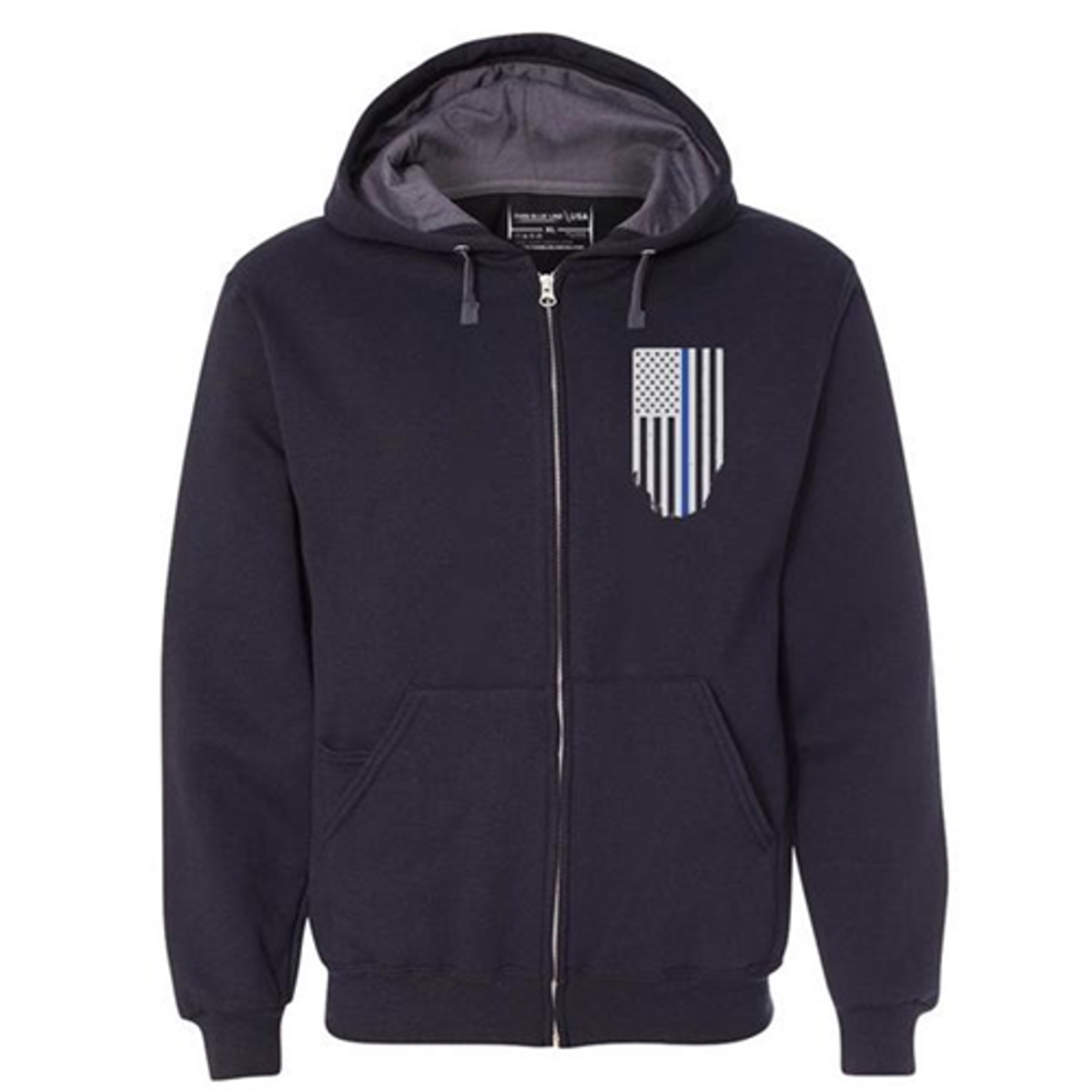TBL-HONOR-TBL-ZIP-BLACK-XL Honor & Respect Zip Up Hoodie, Black - Extra Large