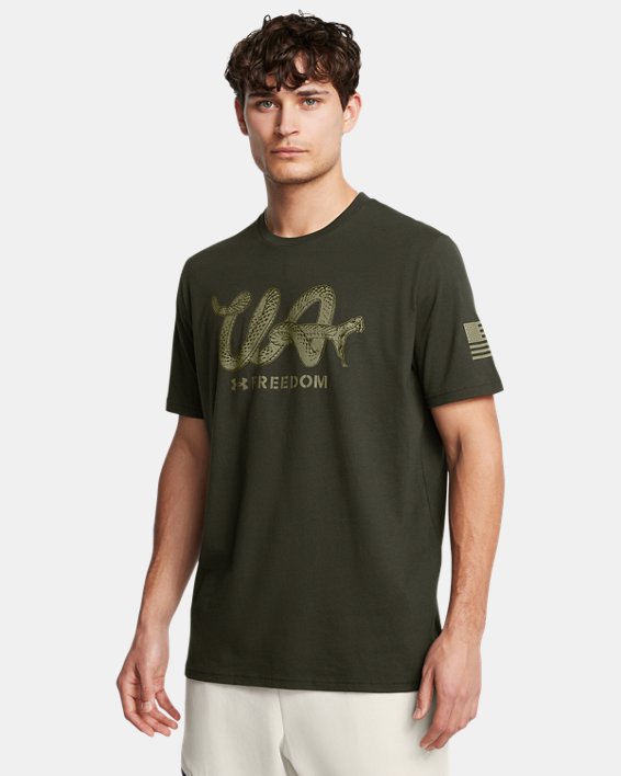 Under Armour 1389465357SM Mens Freedom Military T-Shirt, Artillery Green - Small