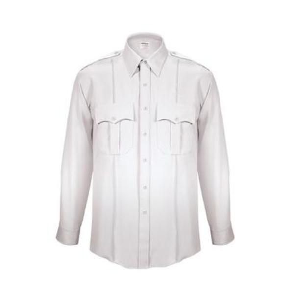 ELB-Z310N-16.5-35 Mens Textrop2 Long Sleeve Zipper Shirt, White - Size 35