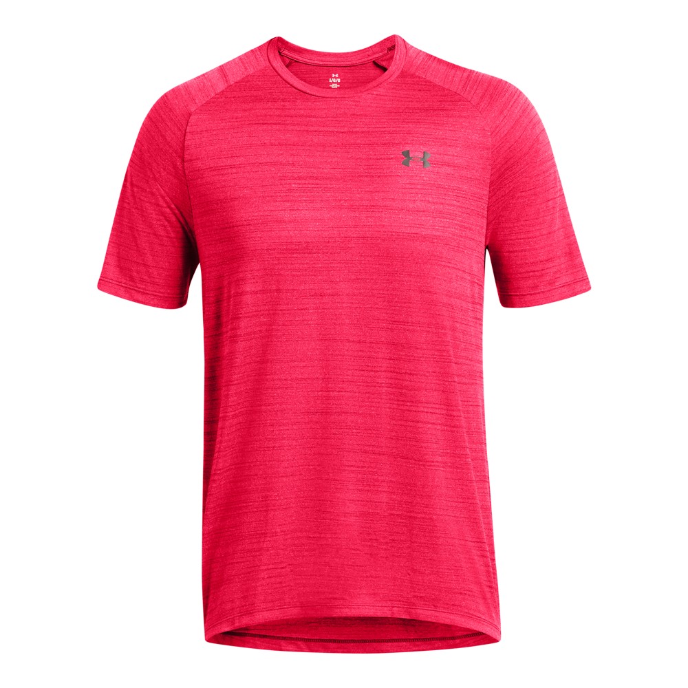 Under Armour 1377843601SM Mens Tiger Tech 2.0 T-Shirt Athletic Short Sleeve Tee, Red & Black - Small