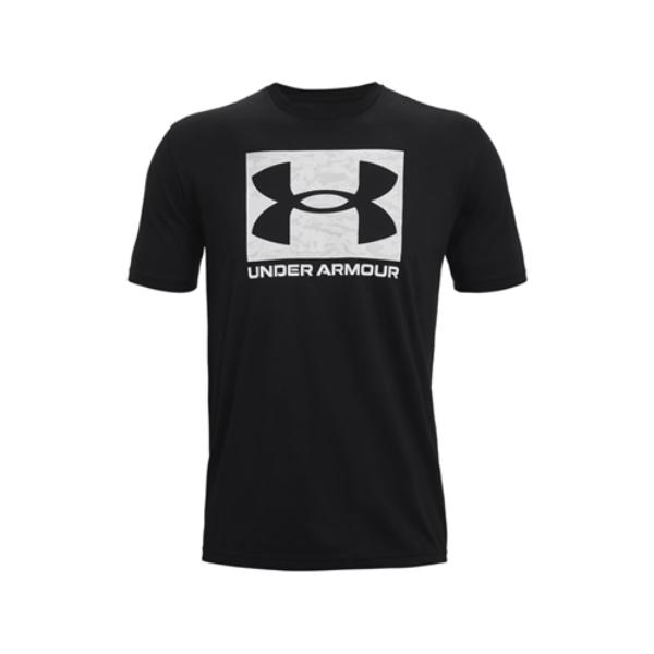 Under Armour 13616730012X Mens ABC Camo Boxed Logo Short Sleeve T-Shirt, Black - 2XL