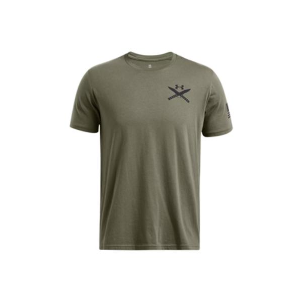 Under Armour 1389463390MD Mens Freedom Tactical Logo T-Shirt, Green - Medium
