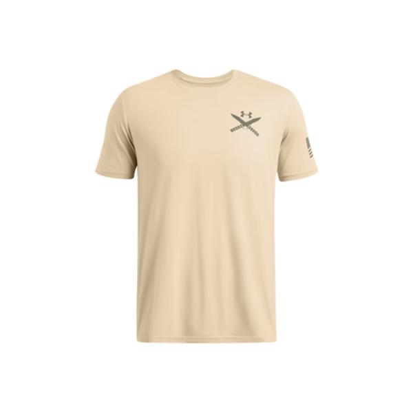 Under Armour 13894632903X Mens Freedom Tactical Logo T-Shirt, Brown - 3XL