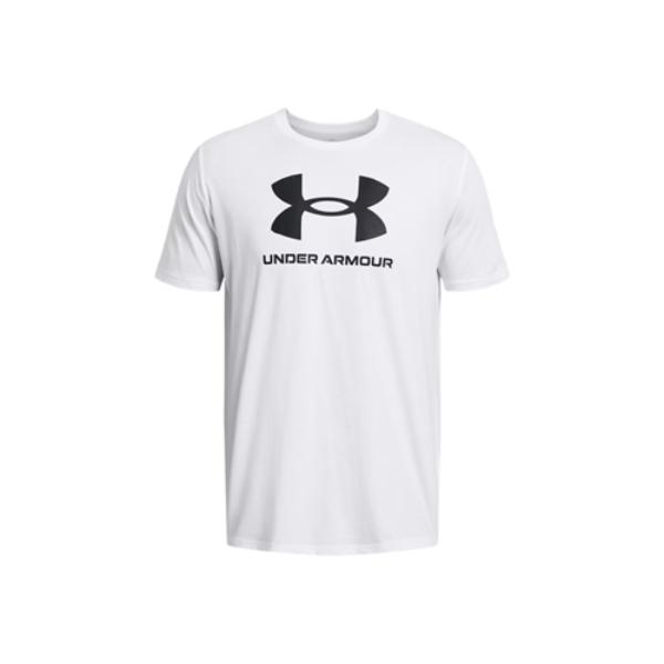 Under Armour 1382911100LG Mens Sportstyle Logo Update Short Sleeve T-Shirt, White - Large