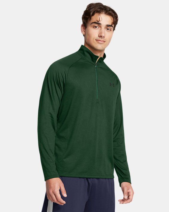 Under Armour 1328495301XL Mens Tech 2.0 0.5 Zip Long Sleeve T-Shirt, Green - Extra Large -  Inner Armour