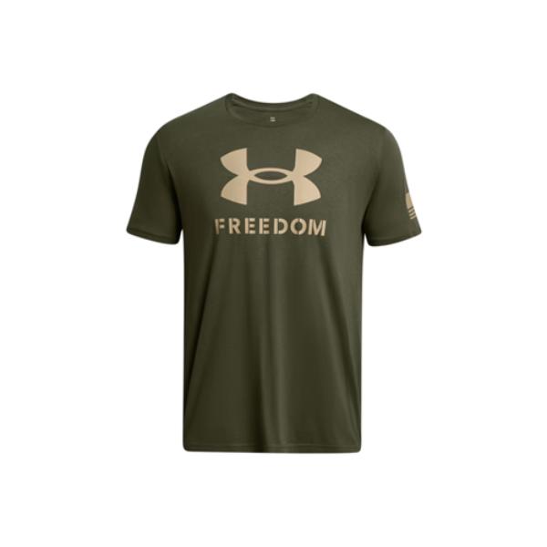 Under Armour 1382970390XL Mens Freedom Logo T-Shirt, Green - Extra Large