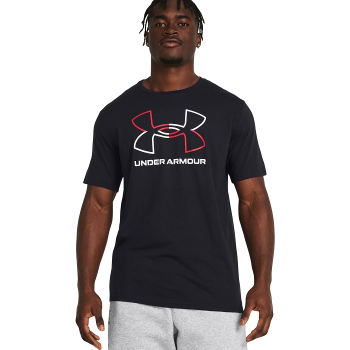 Under Armour 1386735410SM Freedom Vintage USA T-Shirt, Midnight Navy & Red - Small