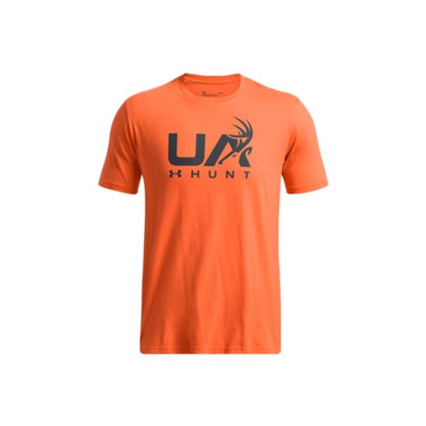 Under Armour 1366014800MD Mens Antler Hunt Icon Short Sleeve T-Shirt, Orange - Medium