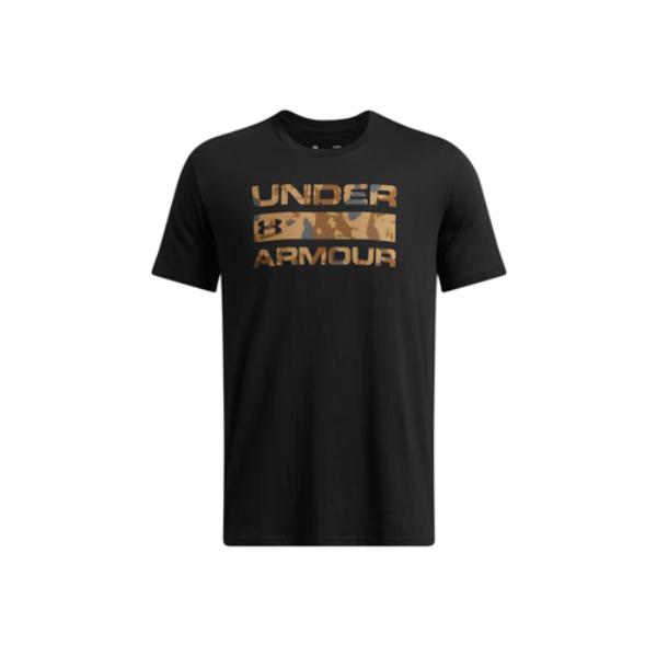 Under Armour 1361903005XL Mens Stacked Logo Fill Short Sleeve T-Shirt, Black - Extra Large