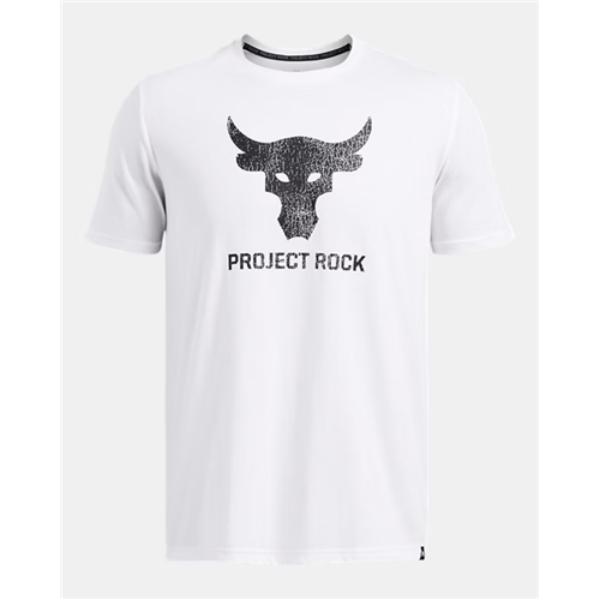 Under Armour 1383191100MD Mens Project Rock Payoff Graphic Short Sleeve T-Shirt, White - Medium