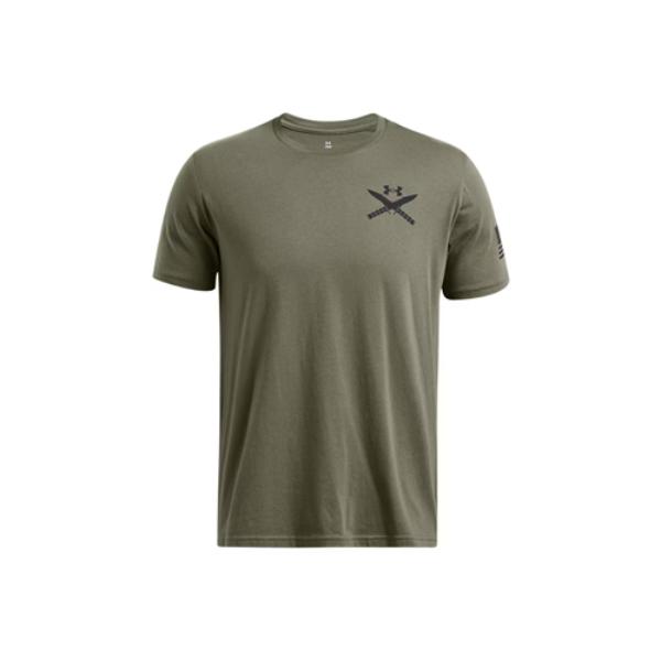Under Armour 13894633903X Mens Freedom Tactical Logo T-Shirt, Green - 3XL