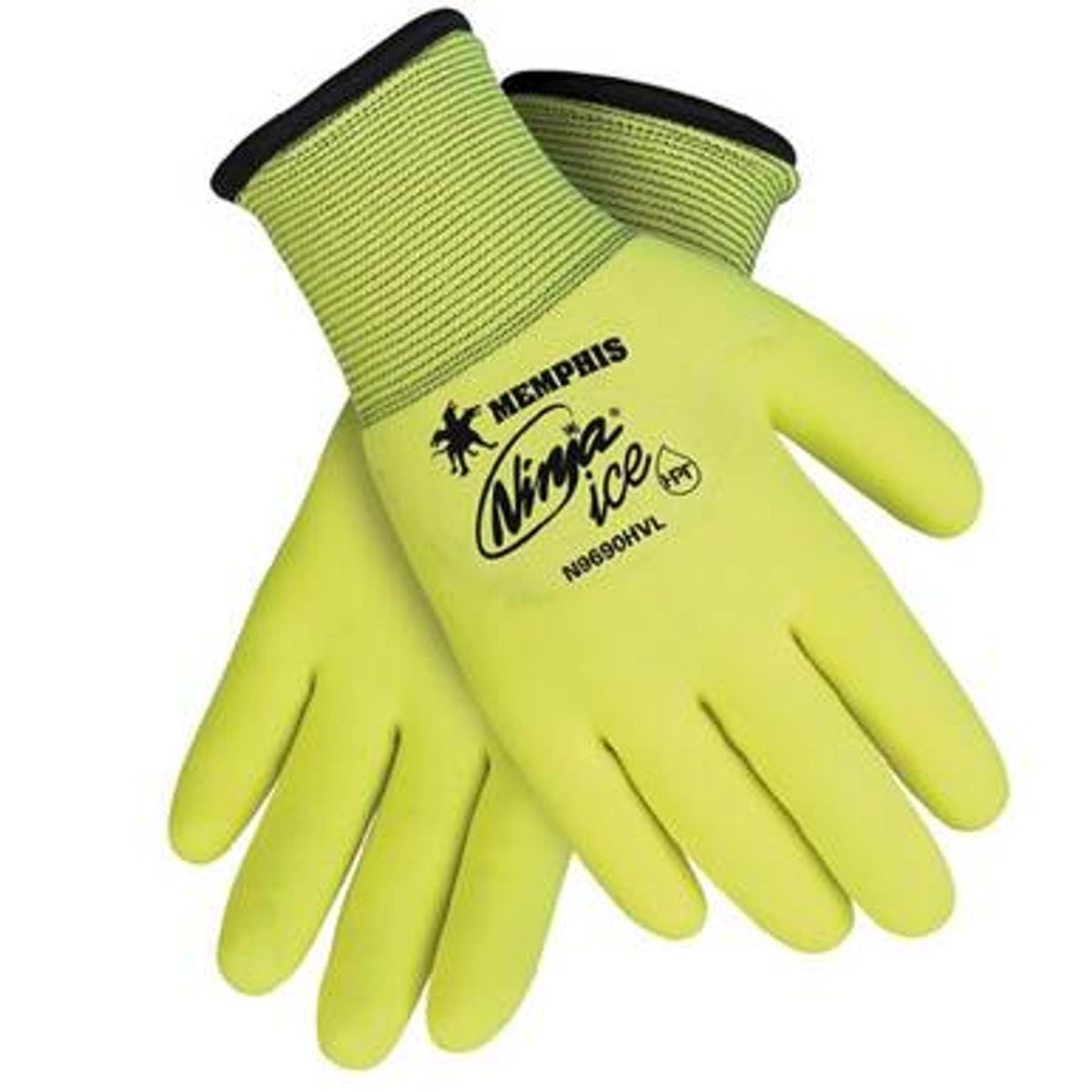 Picture of MCR Safety MCR-N9690HVS Ninja Ice 7 Gauge Inside & 15 Gauge Outside Gloves&#44; Hi Vis Lime
