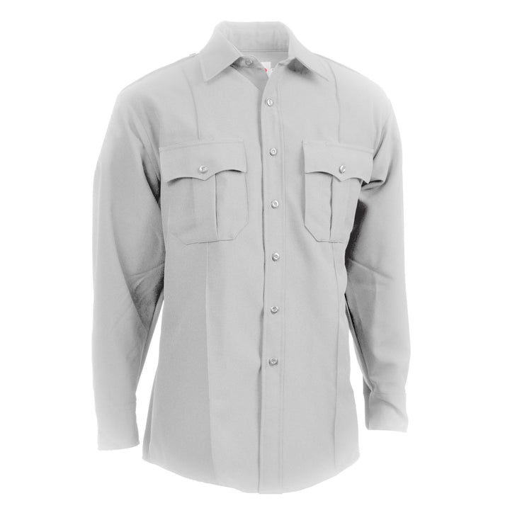 ELB-Z310N-17.5-37 TexTrop2 Long Sleeve Polyester Shirt, White - Size 37