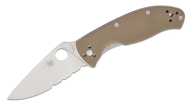 2024 Spyderco Reveal 13 Native Chief Black Lightweight, Serrated Edge