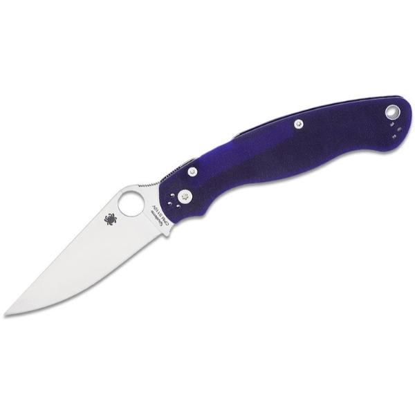 SPY-C36GPDBL2 4 in. Military 2.0 Compression Lock Folding Knife, Blue & Purple
