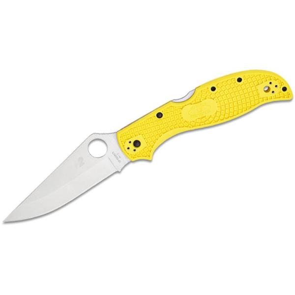 SPY-C258PYL 3.99 in. Stretch 2 XL Lightweight Salt Folding Knife, Yellow -  SPYDERCO