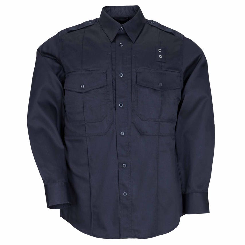Picture of 5.11 Tactical 5-72366ABR750LR Regular Tactile PDU Long Sleeve B Class Mens Shirt&#44; Midnight Navy - Large