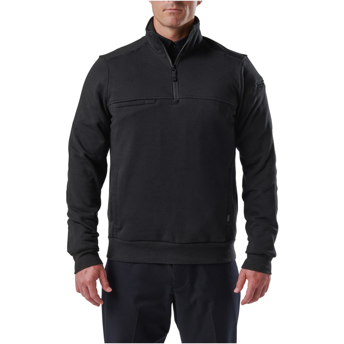 Picture of 5.11 Tactical 5-72534ABR019XSR 0.25 Zip 2.0 Job Shirt - Black&#44; Extra Small - Regular
