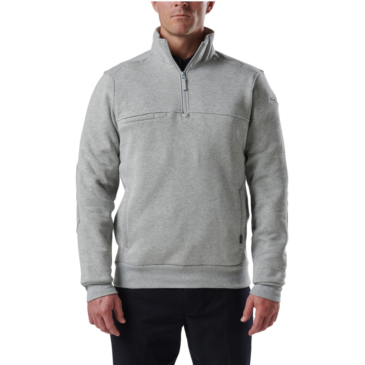 Picture of 5.11 Tactical 5-72534ABR016MR 0.25 Zip 2.0 Tactical Long Sleeve Job Shirt&#44; Heather Gray - Medium - Regular