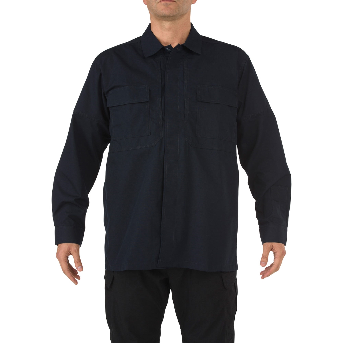Picture of 5.11 Tactical 5-72002ABR724SR Ripstop TDU Long Sleeve Shirt - Dark Navy&#44; Small - Regular