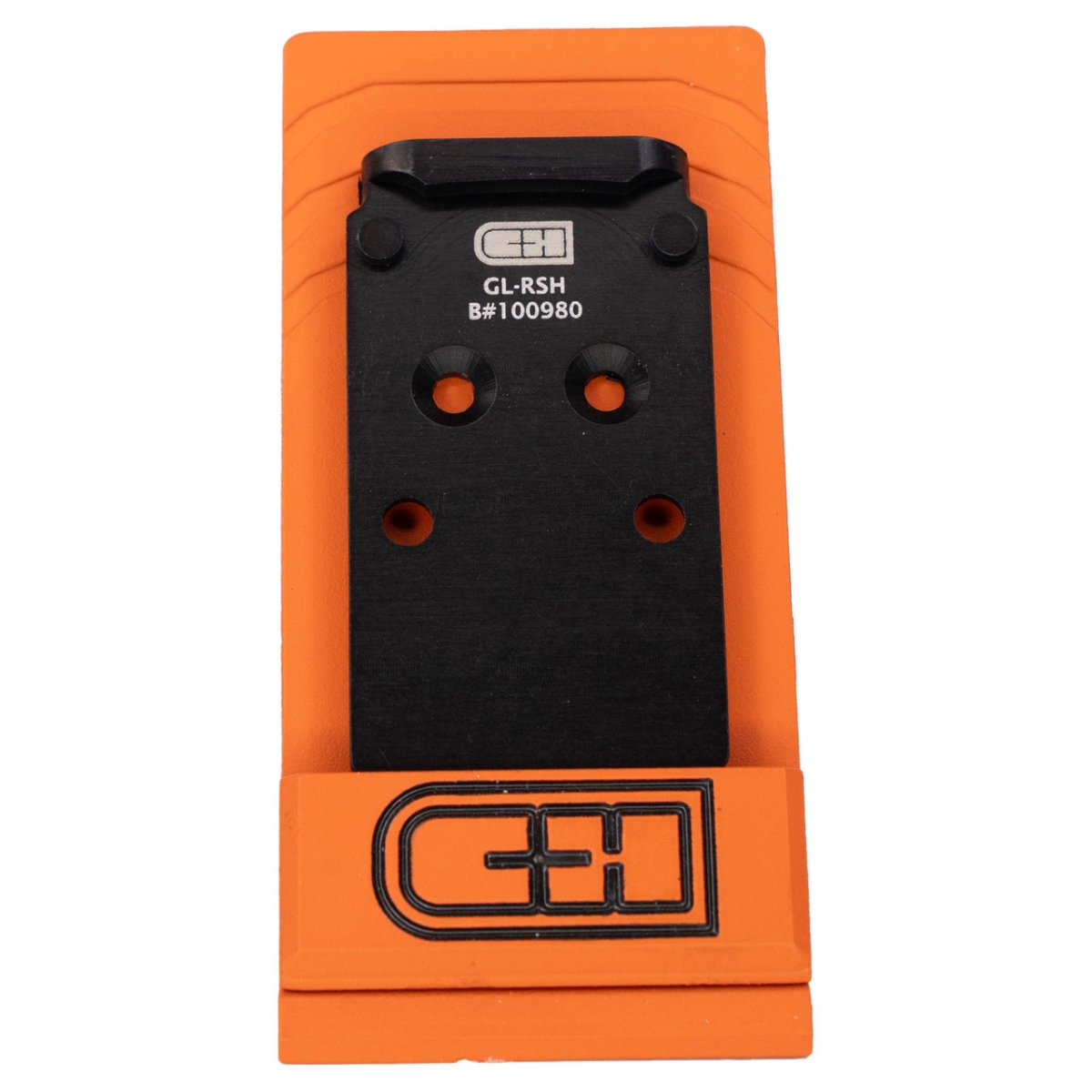 Picture of C&H Precision CHP-GL-RSH Optics Adapter Plate for Glock MOS V4 MIL-LEO&#44; Black