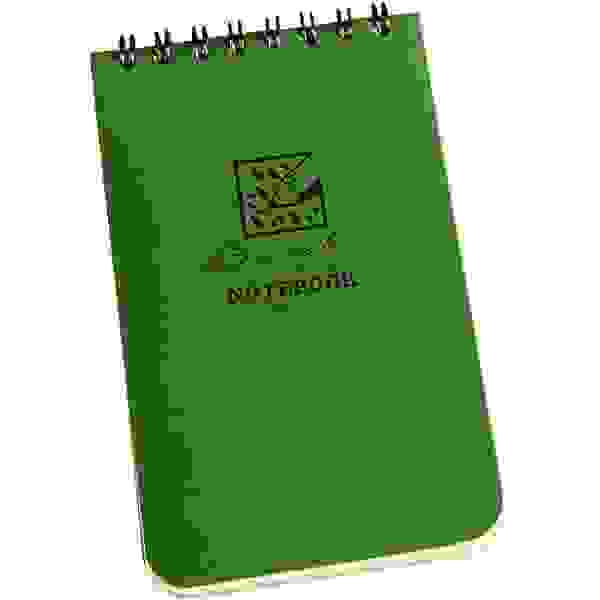 RIR-NHC35 3 x 5 in. All Weather Top Spiral Notebook, Green