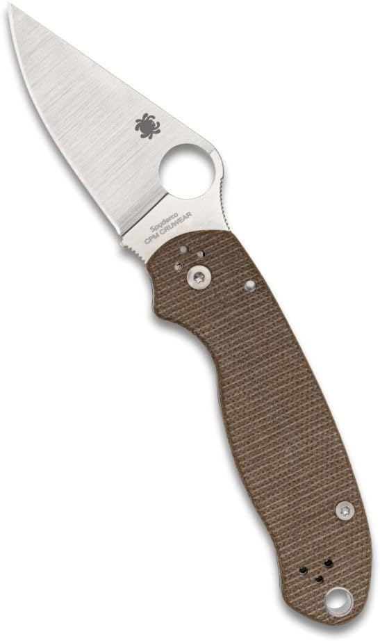 SPY-C36MPCW2 9.51 in. G10 Handle Plain Edge Military 2 Folding Utility Pocket Knife, Brown