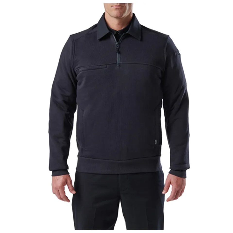 Picture of 5.11 Tactical 5-72535ABR720XLR Job Shirt with Canvas 2.0 Quarter Zip Pull Over - Collar&#44; Fire Navy - Extra Large - Regular