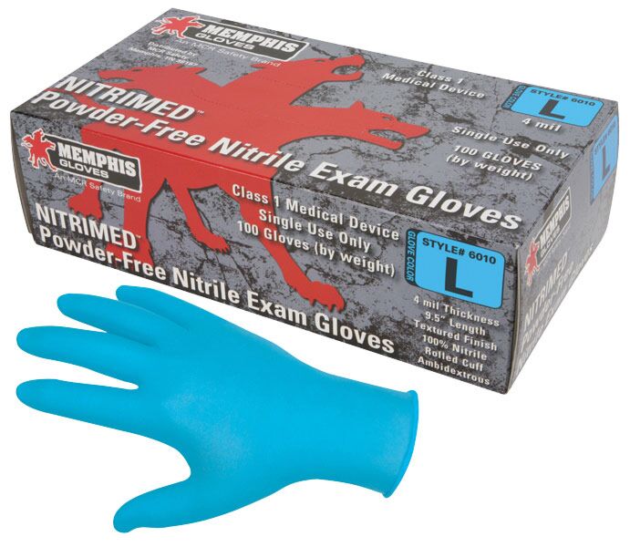 MCR-6010XL 4 mil Blue Medical Grade Nitrile Display Glove