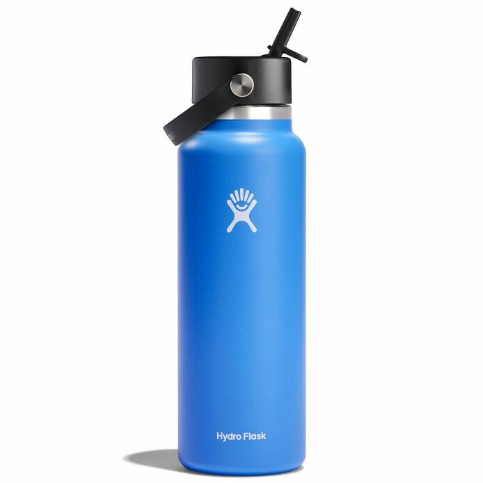 Picture of Hydro Flask HDF-W40BFS482 40 oz Wide Mouth Water Bottle with Flex Straw Cap - Cascade