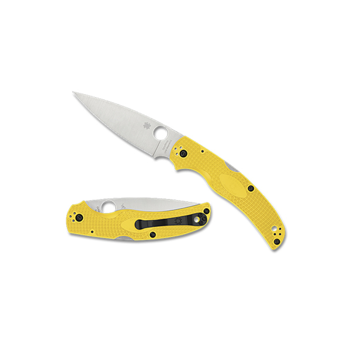2024 Spyderco Reveal 14, Native Chief Salt Yellow Lightweight Cpm Magnacut, Plain Edge