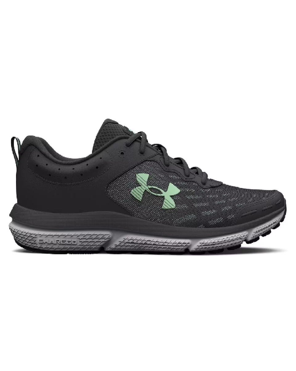 Under Armour 30261791036.5 UA Charged Assert 10 Running Shoes for Women - Jet Gray - Size UK 6.5