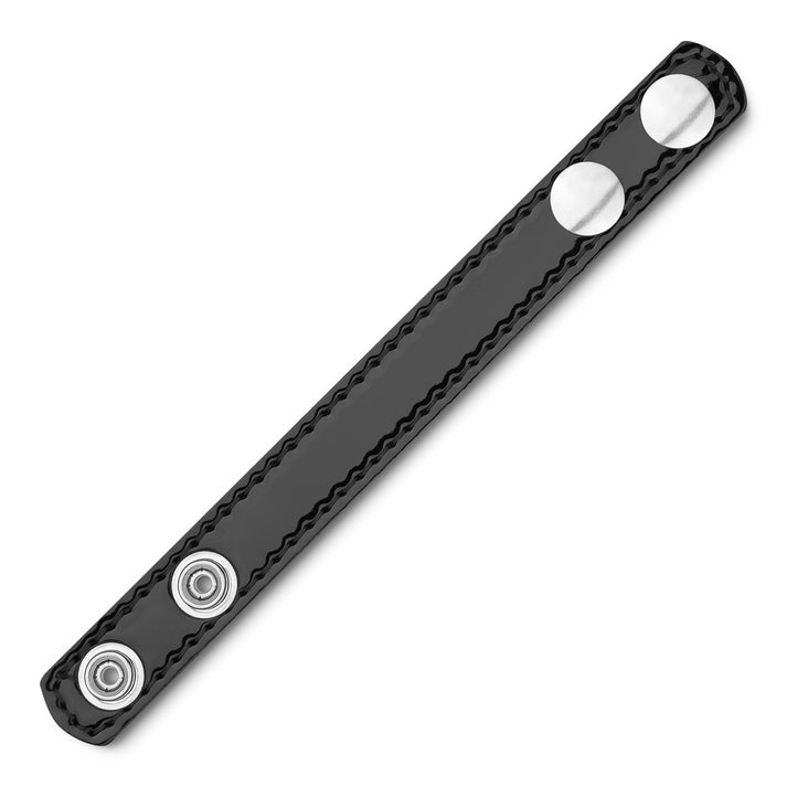 DTY-2431N 0.75 in. Hi-Gloss Leather Belt Keeper - Nickel Snap