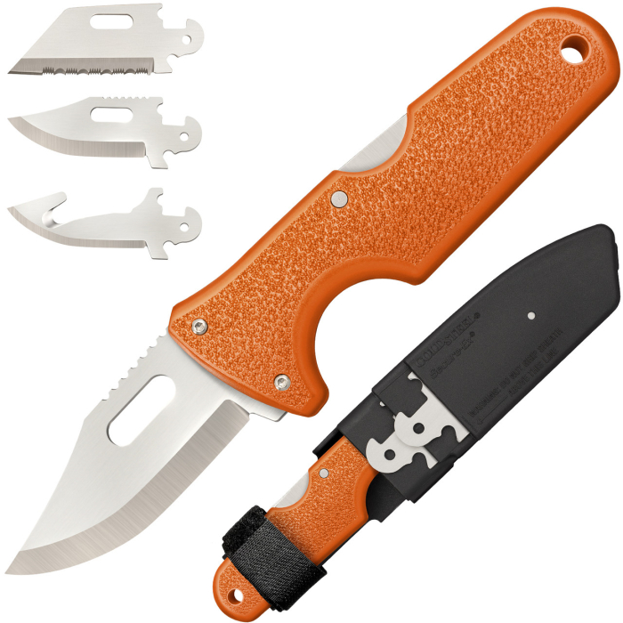 CS-40AL Click-N-Cut Hunter Knife with ABS Handle - Blaze Orange