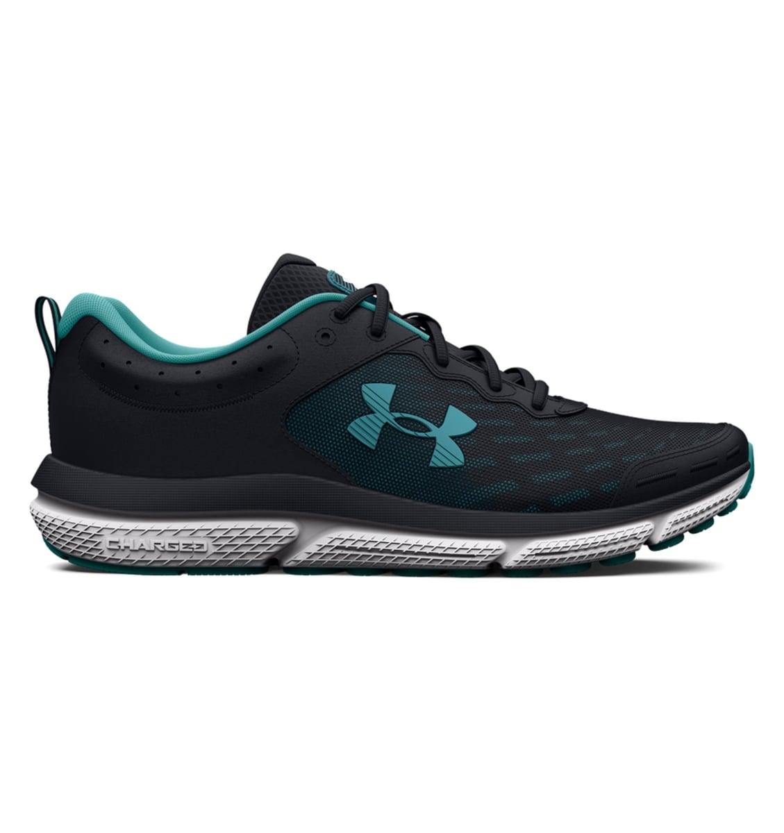 Under Armour 30261790037 UA Charged Assert 10 Running Shoes for Women - Black & Blue - Size UK 7