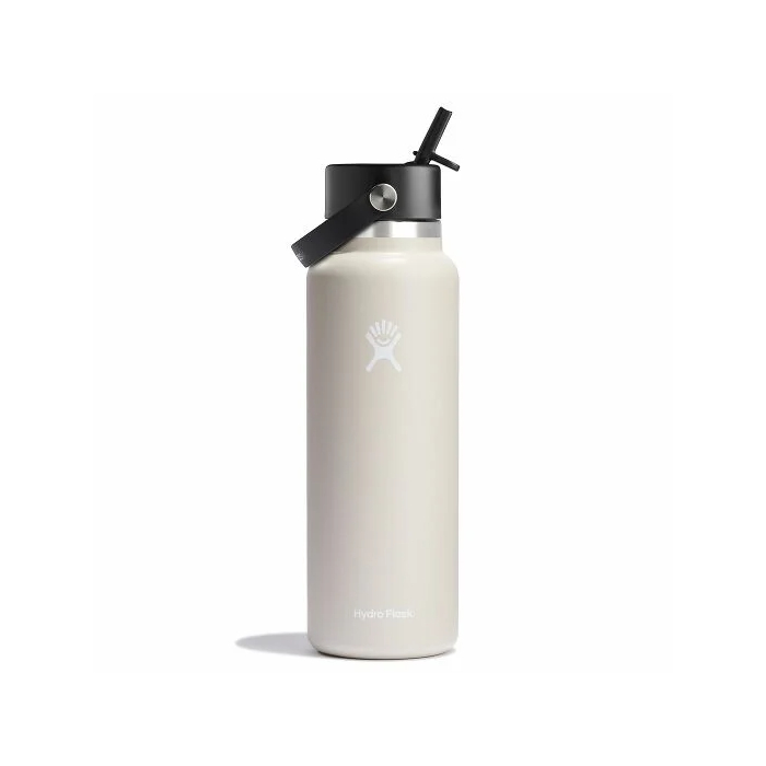 Picture of Hydro Flask HDF-DTC-W40BFS114 40 oz Wide Mouth Water Bottle with Flex Straw Cap - Oat
