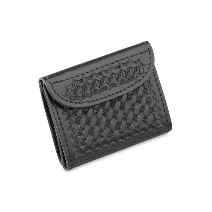 DTY-3421 Basketweave Leather Glove Case, Black