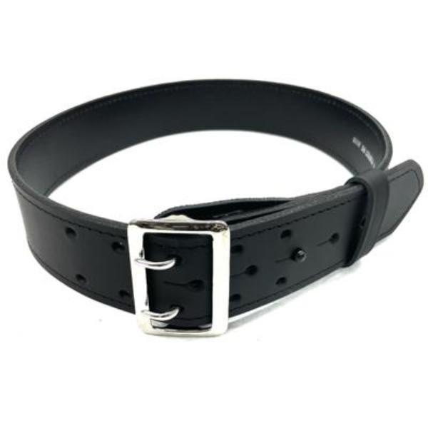 Perfect Fit PFT-8000-CH-32 2.25 in. Fully Lined Sam Browne Leather Belt, Black