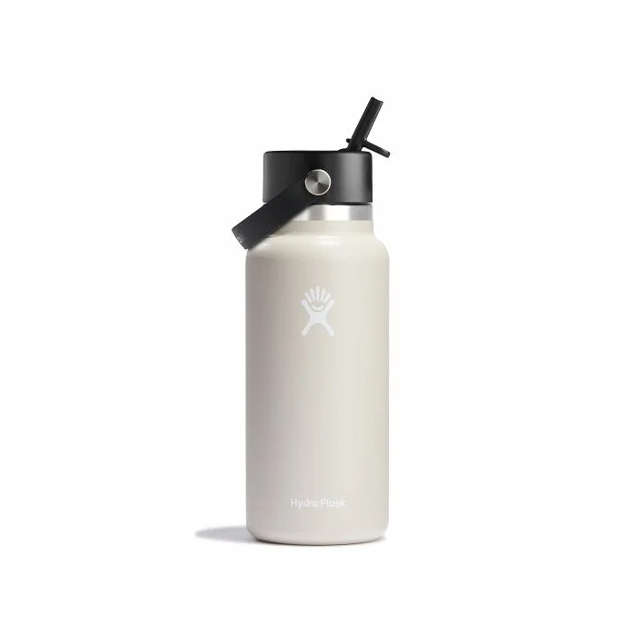 Picture of Hydro Flask HDF-DTC-W32BFS114 32 oz Wide Mouth Water Bottle with Flex Straw Cap - Oat