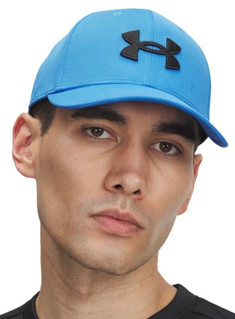 Under Armour 1376700402M-L Men Blitzing Cap - Blue Atlantis & Black - Medium & Large