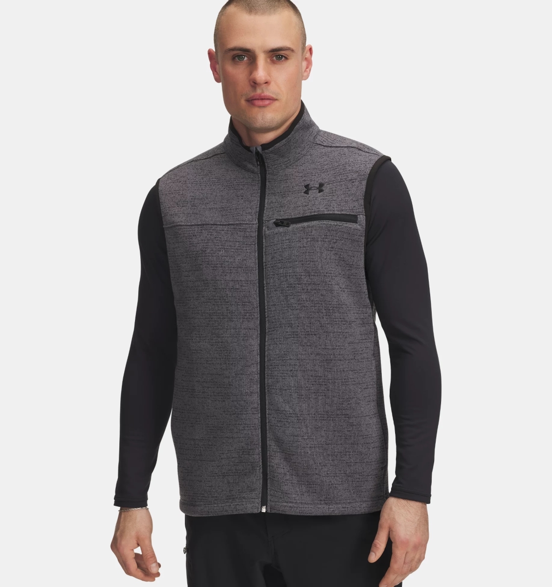 Under Armour 6005860025MD Men Specialist Vest, Castlerock & Black - Medium