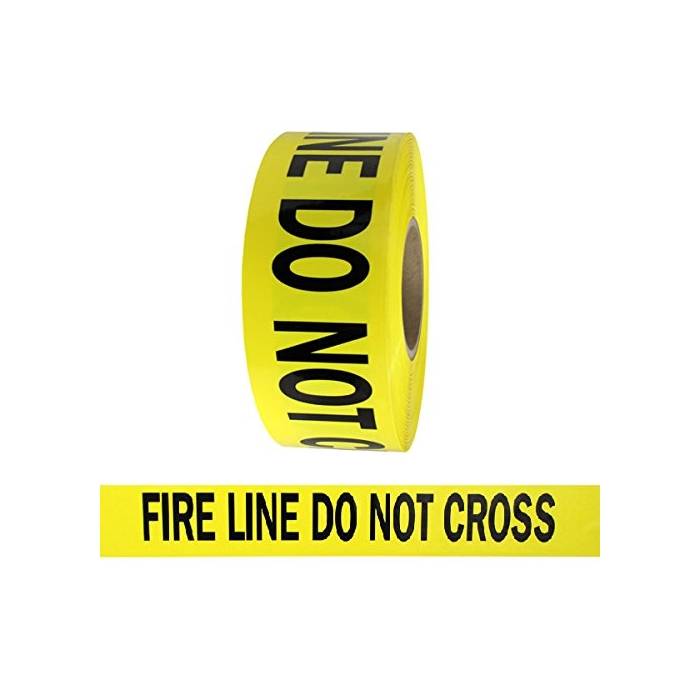TAPE-FIRELINE Barricade Fire Tape, Yellow