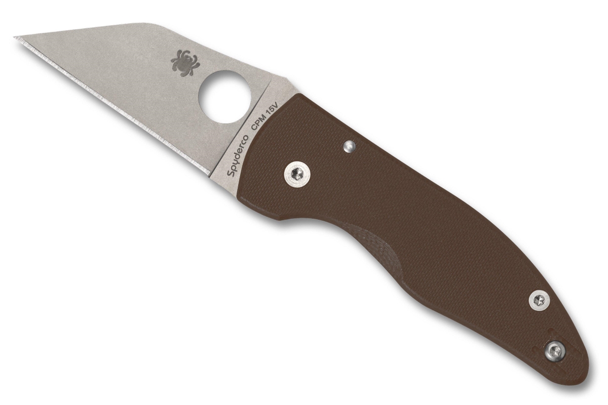 SPY-C264GPBN15V MicroJimbo Brown G-10 CPM 15V Sprint Folding Knives