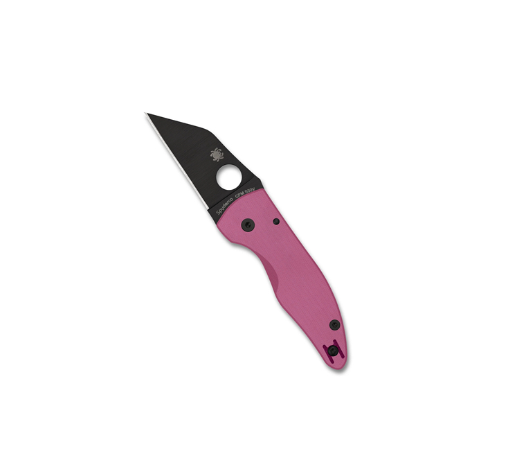 SPY-C264GPNBKP MicroJimbo Pink G-10 Sprint Run Folding Knife, Black