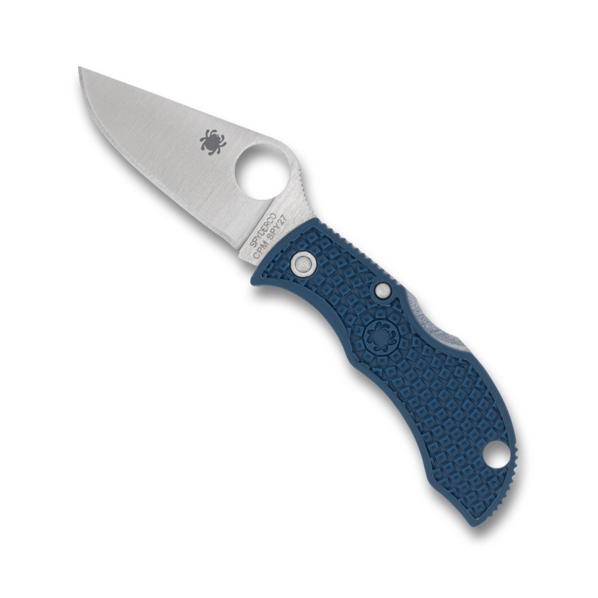 Picture of Spyderco SPY-MPCBL 1.96 in. Man Bug Folding Knife&#44; Cobalt Blue - Plain Satin Clip Point
