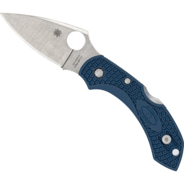 Picture of Spyderco SPY-C28PCBL2 Dragonfly 2 Folding Knife with Satin Blade & Handle&#44; Cobalt Blue