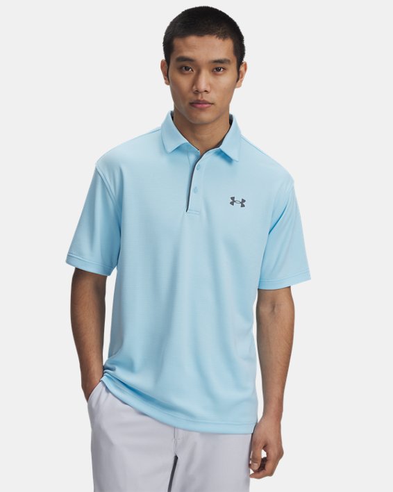 Under Armour 1290140494MD Mens Tech Polo Short Sleeve T-Shirt, Stream & Pitch Gray - Medium