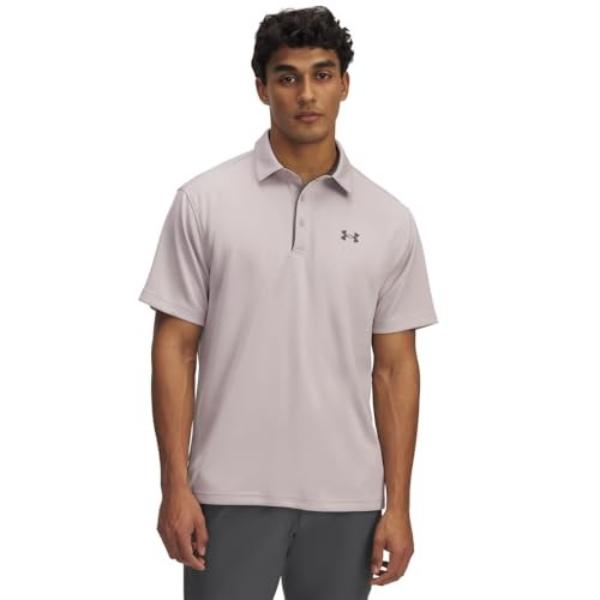 Under Armour 1290140009MD Mens Tech Polo Short Sleeve T-Shirt, Gray Dawn & Pitch Gray - Medium