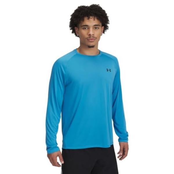 Under Armour 1328496454SM Mens Tech 2.0 Long Sleeve T-Shirt, Ether Blue & Black - Small -  Inner Armour