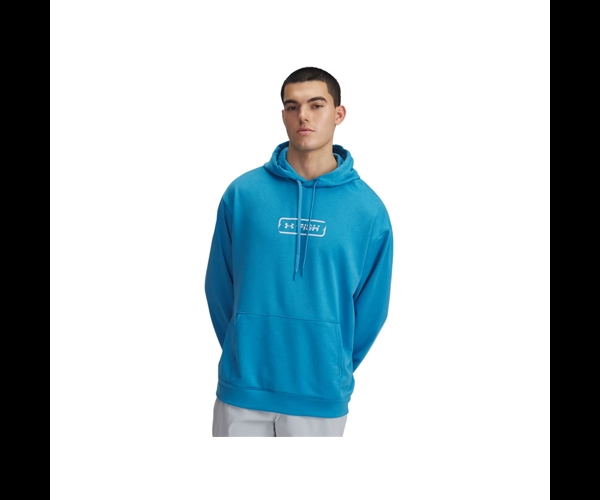 1390045452SM Men Fish Pro Terry Hoodie, Ether Blue & Halo Grey - Small